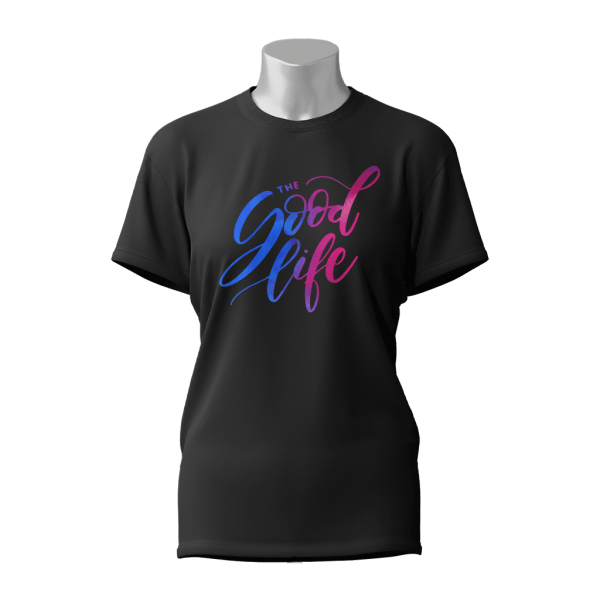 Female Printed Round Neck Half Sleeve T-Shirt-The Good Life