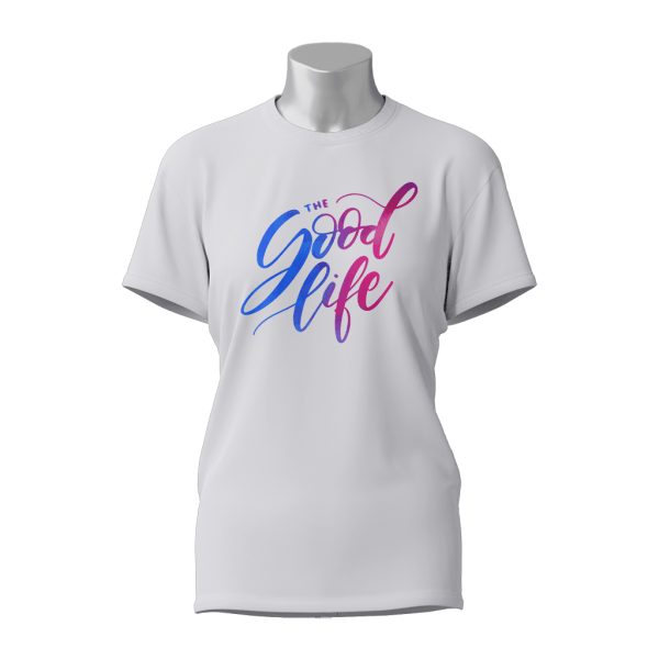 Female Printed Round Neck Half Sleeve T-Shirt-The Good Life