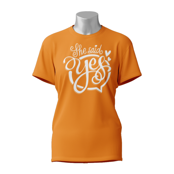 Female Printed Round Neck Half Sleeve T- Shirt-The Said Yes