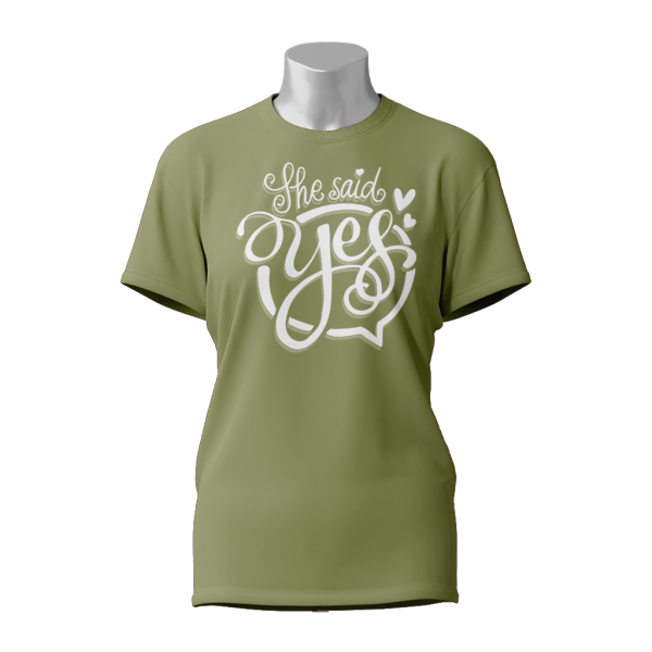 Female Printed Round Neck Half Sleeve T- Shirt-The Said Yes