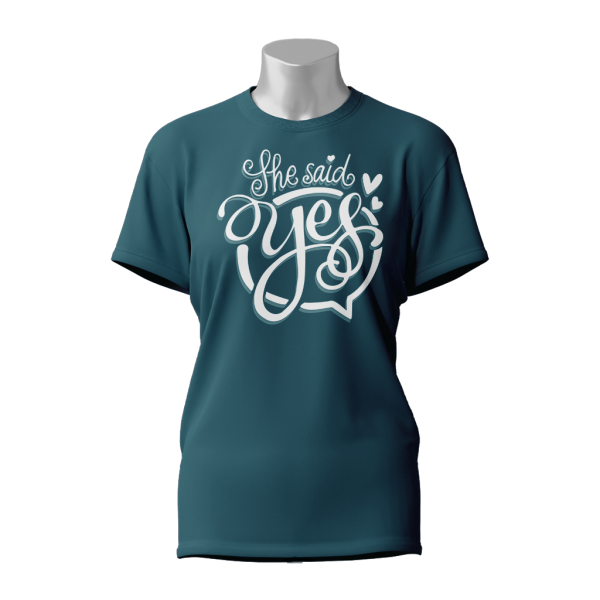 Female Printed Round Neck Half Sleeve T- Shirt-The Said Yes