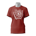 Female Printed Round Neck Half Sleeve T- Shirt-The Said Yes