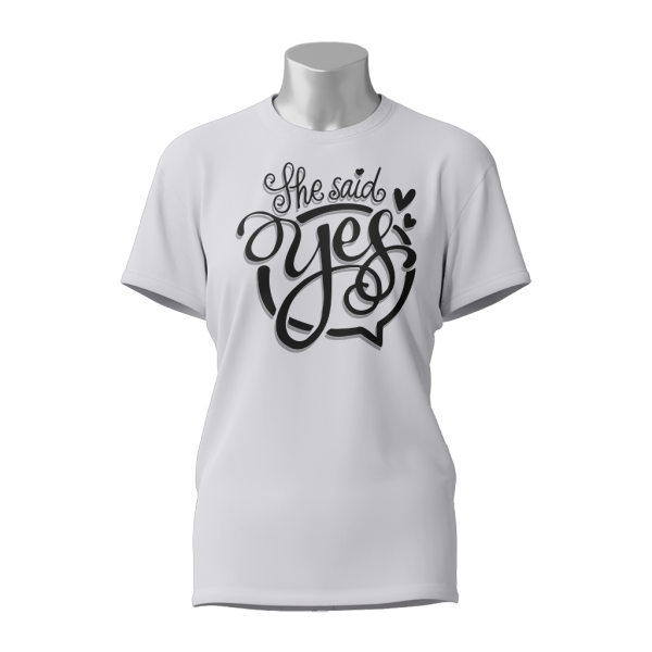 Female Printed Round Neck Half Sleeve T- Shirt-The Said Yes