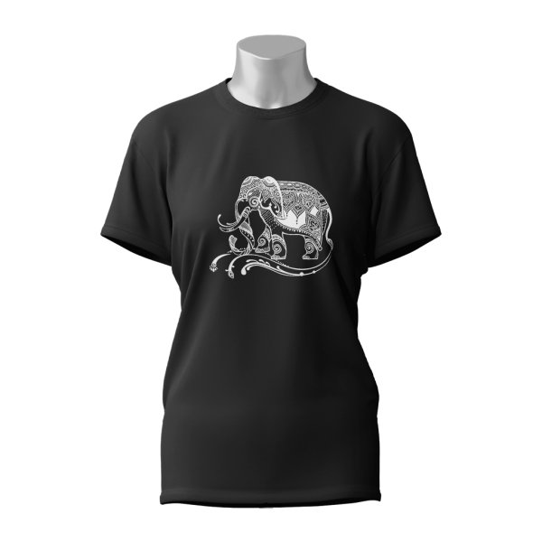 Female Printed Round Neck Half Sleeve T- Shirt-Totem T-shirt Illustration