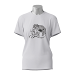 Female Printed Round Neck Half Sleeve T- Shirt-Totem T-shirt Illustration