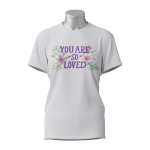 Female Printed Round Neck Half Sleeve T- Shirt-You Are So Loved