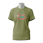 Female Printed Round Neck Half Sleeve T-Shirt-Be kind to your mind