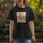 Two Flowers - Half Sleeve T-Shirt For Women