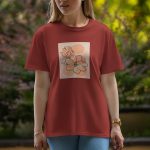 Two Flowers - Half Sleeve T-Shirt For Women