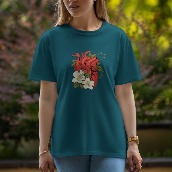 Anatomical Heart - Half Sleeve T-Shirt For Women