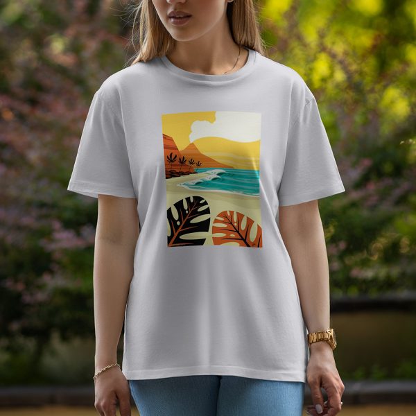 Beach - Half Sleeve T-Shirt For Women