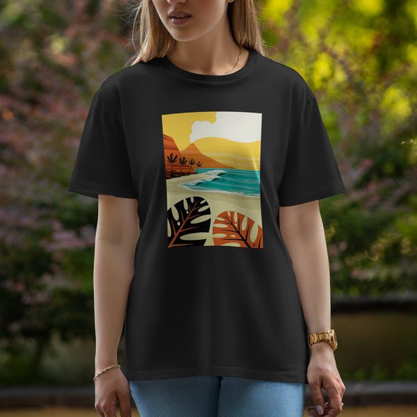 Beach - Half Sleeve T-Shirt For Women