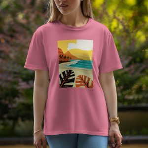 Beach - Half Sleeve T-Shirt For Women