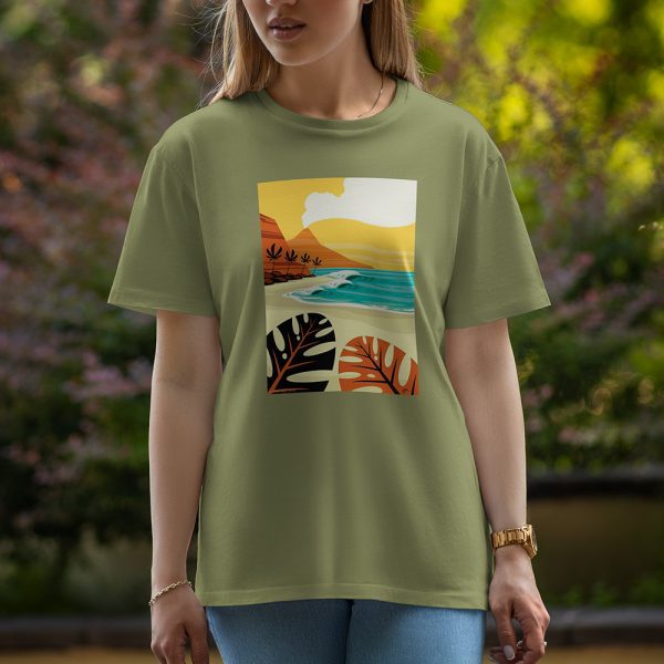 Beach - Half Sleeve T-Shirt For Women