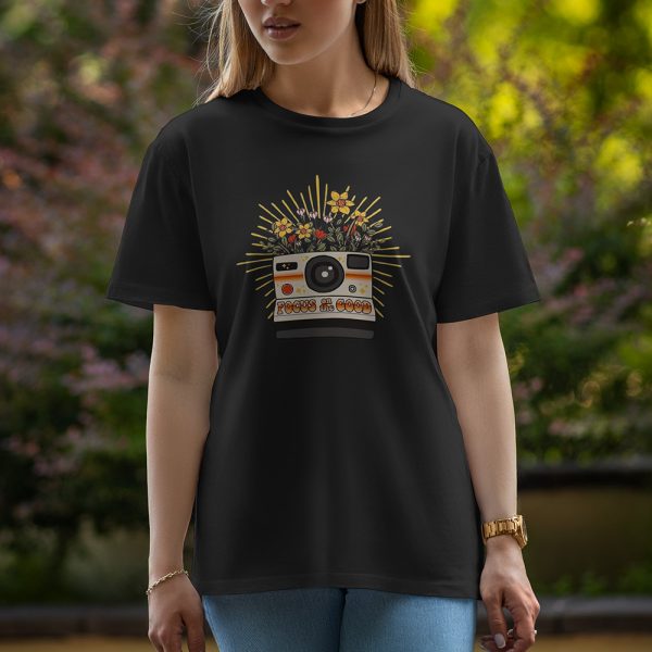 Camera with flowers - Half Sleeve T-Shirt For Women