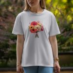 Flowers - Half Sleeve T-Shirt For Women