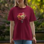 Flowers - Half Sleeve T-Shirt For Women