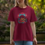 Flowers - Half Sleeve T-Shirt For Women