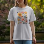 Flowers Two - Half Sleeve T-Shirt For Women