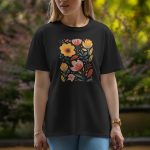 Flowers Two - Half Sleeve T-Shirt For Women