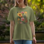 Flowers Two - Half Sleeve T-Shirt For Women