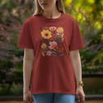 Flowers Two - Half Sleeve T-Shirt For Women