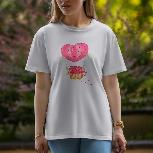 Flying Love - Half Sleeve T-Shirt For Women