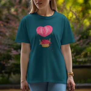 Flying Love - Half Sleeve T-Shirt For Women