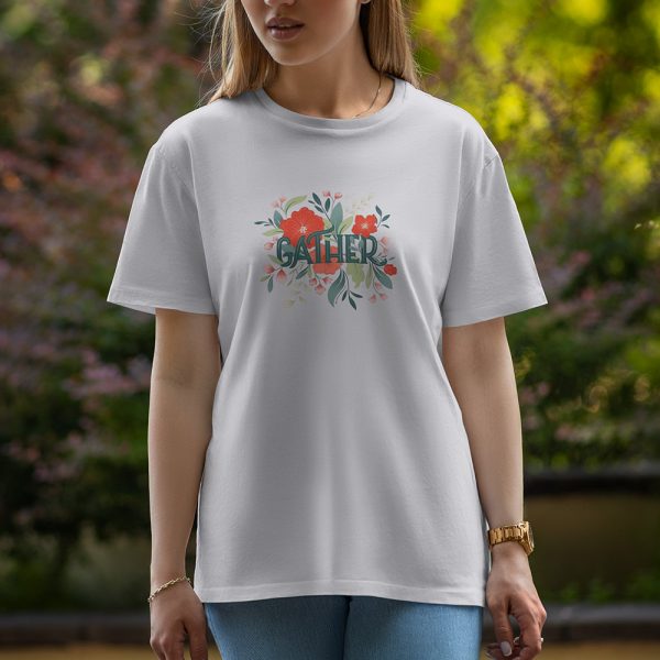 Gather - Half Sleeve T-Shirt For Women