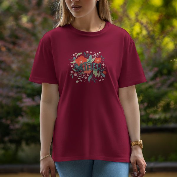 Gather - Half Sleeve T-Shirt For Women