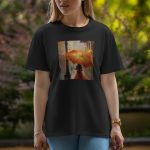 Girl With Umbrella - Half Sleeve T-Shirt For Women