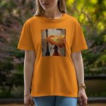 Girl With Umbrella - Half Sleeve T-Shirt For Women