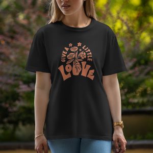 Give Me A Little Love - Half Sleeve T-Shirt For Women