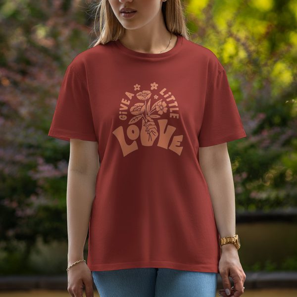 Give Me A Little Love - Half Sleeve T-Shirt For Women