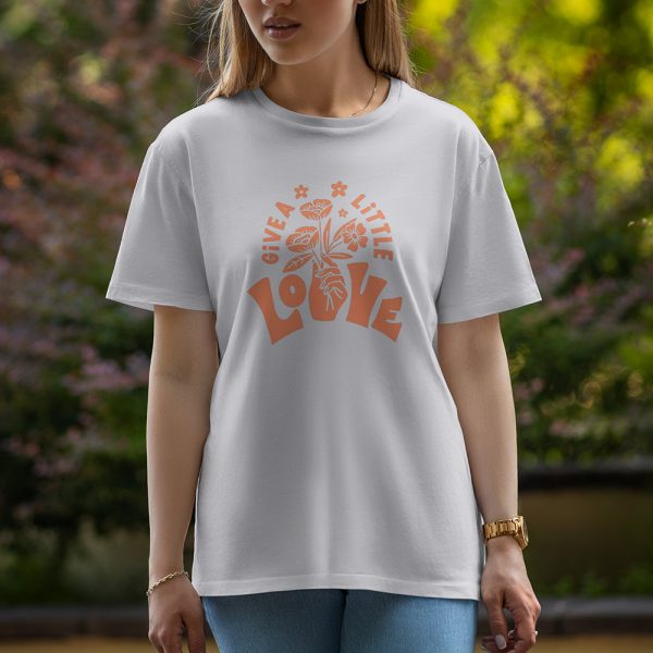 Give Me A Little Love - Half Sleeve T-Shirt For Women