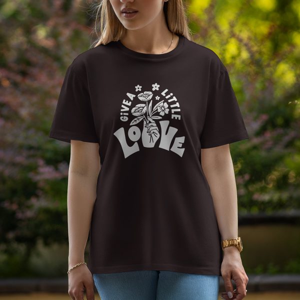 Give Me A Little Love - Half Sleeve T-Shirt For Women