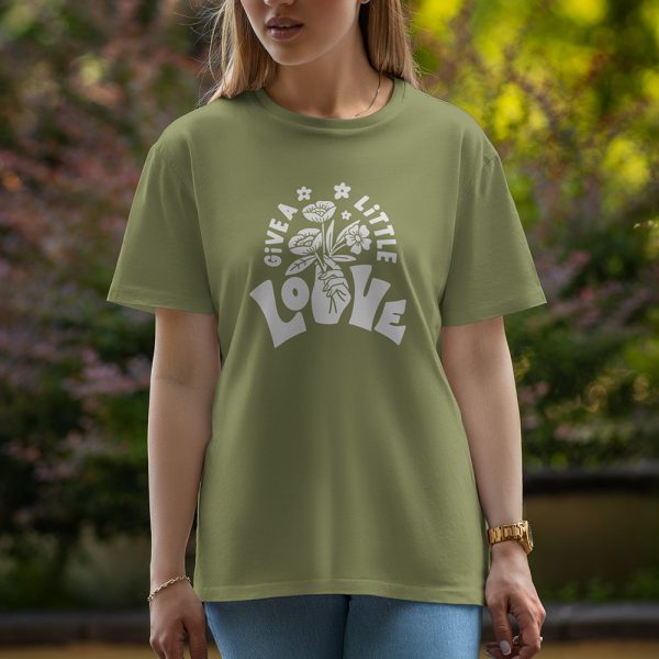 Give Me A Little Love - Half Sleeve T-Shirt For Women