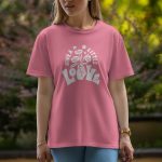 Give Me A Little Love - Half Sleeve T-Shirt For Women