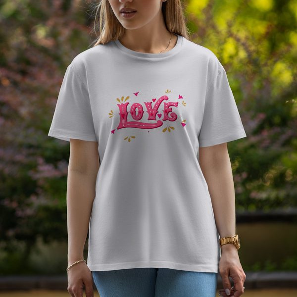 Love Two - Half Sleeve T-Shirt For Women