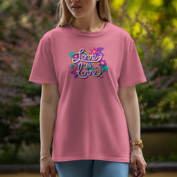 Love Is Love - Half Sleeve T-Shirt For Women