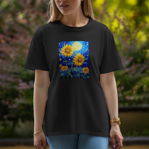 Sun Flower - Half Sleeve T-Shirt For Women