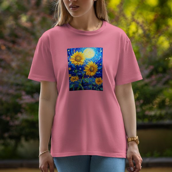 Sun Flower - Half Sleeve T-Shirt For Women