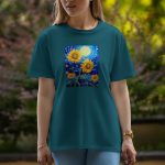 Sun Flower - Half Sleeve T-Shirt For Women