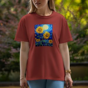 Sun Flower - Half Sleeve T-Shirt For Women