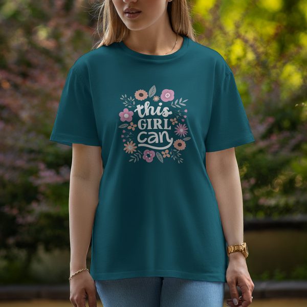 This Girl Can - Half Sleeve T-Shirt For Women