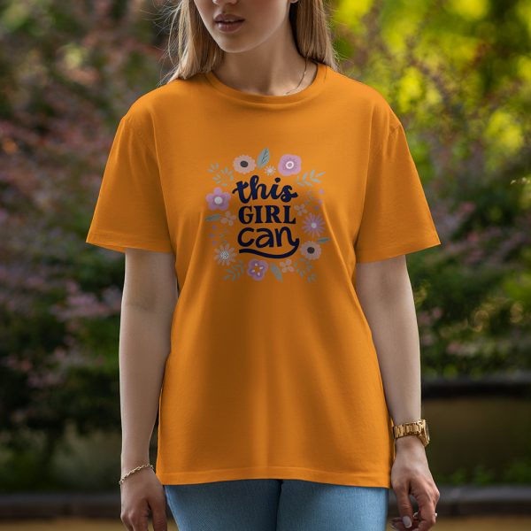 This Girl Can - Half Sleeve T-Shirt For Women