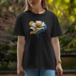 One Flower - Half Sleeve T-Shirt For Women