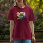 One Flower - Half Sleeve T-Shirt For Women