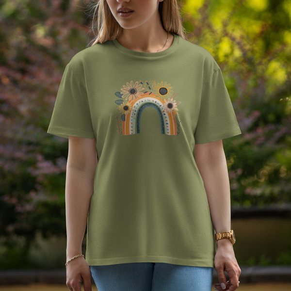 Rainbow Clipart's - Half Sleeve T-Shirt For Women