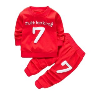 Clothes Set Children Sweater And Pant Suit Kids Knit Sweatshirt Tops